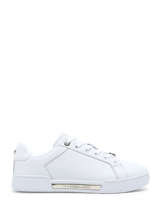 Sneakers Uit Leder Tommy hilfiger Wit women 69080K6