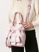 Bucket Bag M Premier Flirt Lancel Roze premier flirt A10110-vue-porte