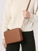 Sac Bandoulire Jet Set Travel Cuir Michael kors Marron jet set S4GTVC3L-vue-porte