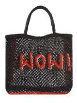 Shoppingtas "wow!" Van Jute The jacksons Zwart word bag S-WOW