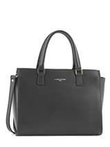 Sac Trap�ze Smooth Cuir Lancaster Noir smooth 4