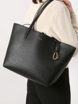 Cabas R�versible Merrimack Lauren ralph lauren Marron merrimack 31795329-vue-porte