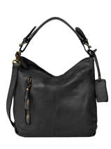 Schoudertas Dewashed Leder Milano Zwart dewashed DE20072