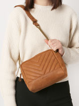 Sac Bandoulire Rio Cuir Nat et nin Marron vintage RIO-vue-porte