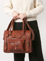 Sac Lerive Gauche M  Cuir Paul marius Marron vintage M-vue-porte
