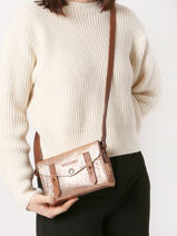 Sac Lemini Indispensable Cuir Paul marius Or vintage MINI-vue-porte