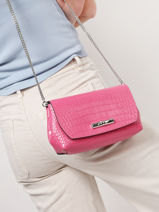 Longchamp Roseau Croco Cross body tas Roze-vue-porte