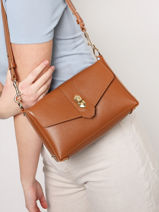 Sac Bandouli�re Foulonne Double Cuir Lancaster Marron foulonne double 53-vue-porte