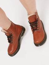 Bottines 1460 Serena Saddle En Cuir Dr martens Marron women 27782225-vue-porte