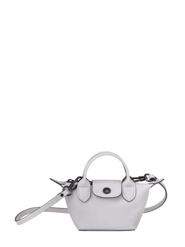 Longchamp Le pliage cuir Cross body tas Wit