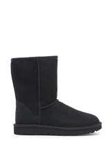 Boots Classic Short Ii Uit Leder Ugg Zwart women 1016223