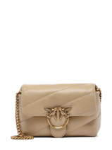 Sac Bandoulire Love Baby Puff Cuir Pinko Beige love bag puff A0F2
