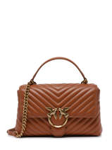 Sac Port paule Love Bag Quilt Cuir Pinko Marron love bag quilt A0GK