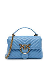 Sac Bandoulire Love Bag Quilt Cuir Pinko Bleu love bag quilt A0GK