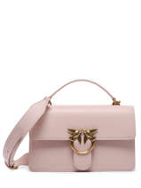 Schoudertas Love Bag Icon Leder Pinko Roze love bag icon A0F1