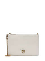 Sac Bandoulire Classic Love Flat Bag Cuir Pinko Blanc love bag icon A0F1