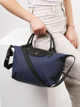Longchamp Le pliage energy Sac port main Bleu-vue-porte
