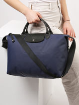 Longchamp Le pliage energy Sac port main Bleu-vue-porte