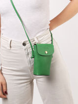 Longchamp Epure Etui ipod/cd Bleu-vue-porte