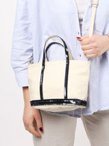 Cross Body Tas Baby Cabas Pailletten Vanessa bruno Beige cabas 1V40410-vue-porte
