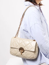 Grand Sac Moon En Cuir Vanessa bruno Marron moon 84V40329-vue-porte