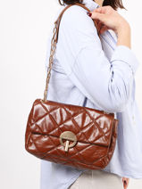 Grand Sac Moon En Cuir Vanessa bruno Marron moon 84V40329-vue-porte