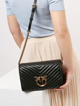 Sac Bandoulire Love Bag Quilt Cuir Pinko Jaune love bag quilt A0GK-vue-porte