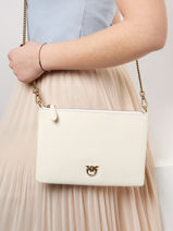 Sac Bandoulire Classic Love Flat Bag Cuir Pinko Blanc love bag icon A0F1-vue-porte