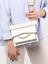 Sac Bandoulire Karl Seven Cuir Grain Karl lagerfeld Blanc karl seven 225W3081-vue-porte