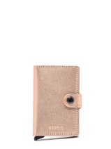 Porte-cartes Metallic Cuir Secrid Rose metal MME