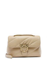 Sac Bandoulire Love Bag Puff Cuir Pinko Beige love bag puff A0F2