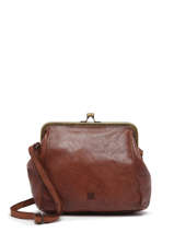 Sac Bandouli�re Heritage Cuir Biba Marron heritage BT22