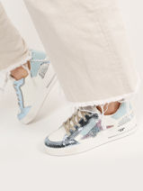 Sneakers Al En Cuir Semerdjian Bleu women ALE9543-vue-porte
