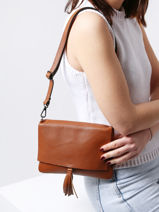 Cross Body Tas Caviar Leder Milano Geel caviar CA22112-vue-porte