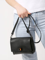 Sac Bandoulire Caviar Cuir Milano Marron caviar CA22113-vue-porte