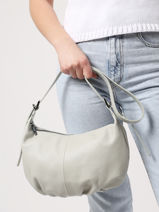 Sac Bandoulire Caviar Cuir Milano Blanc caviar CA22066-vue-porte