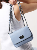 Sac Bandouliere Caviar Cuir Milano Bleu caviar CA21122-vue-porte