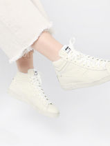 Sneakers Game High Waxed En Cuir Diadora Blanc unisex 89999060-vue-porte