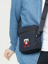 Cross Body Tas Tommy hilfiger Blauw th twilight AM10554-vue-porte