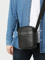 Cross Body Tas Tommy hilfiger Zwart central AM10564-vue-porte