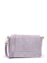 Sac Bandoulire Velvet Cuir Milano Violet velvet VE22111