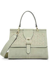 Handtas L Ethnique Leder Etrier Groen ethnique EETH001L