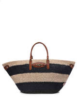 Sac De Plage Daphney Cuir Et Raphia Lauren ralph lauren Multicolore daphney 31885049