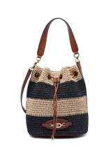 Sac Seau Daphney Raphia Et Cuir Lauren ralph lauren Multicolore daphney 31891075