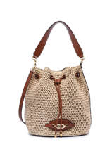 Sac Seau Daphney Raphia Et Cuir Lauren ralph lauren Beige daphney 31891075