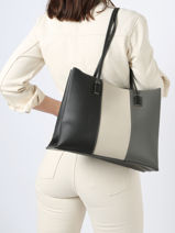 Sac Port paule A4 Trapeze David jones Noir trapeze 3-vue-porte