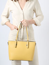 Sac Port paule Mirage Cuir Milano Jaune mirage MI22064A-vue-porte