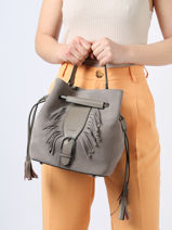 Sac Seau Nomade Cuir Etrier Gris nomade ENOM004M-vue-porte