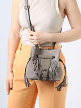 Cross Body Tas Nomade Leder Etrier Grijs nomade ENOM004S-vue-porte