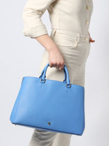 Sac Port Main Hanna Cuir Lauren ralph lauren Bleu hanna 31898556-vue-porte